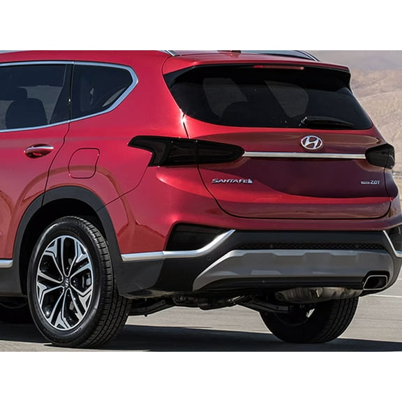 Rvinyl Tail Light Tint Covers Compatible with Hyundai Santa Fe 2017-2019 (Sport) - Smoke