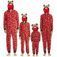 thumbnail image 4 of Viworld Matching Family Christmas Onesies Pajamas Sets Elk Antler Hooded Romper PJ's Zipper Jumpsuit Loungewear, 4 of 6