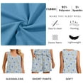 thumbnail image 4 of DreamFish Women's Summer Sleeveless Tank and Shorts Pajama Set with Pockets, 4 of 5