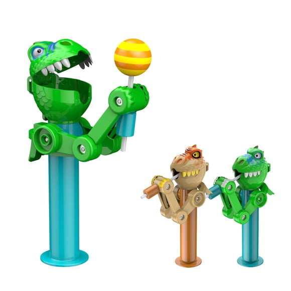 Soporte para piruletas HDLNKAK, divertido robot con forma de dinosaurio, 2 unidades