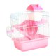 thumbnail image 2 of Jaula para hámster de 2 niveles, jaula para animales pequeños, accesorios transpirables, hábitat para hámster. Rosa, 2 of 9