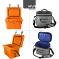 thumbnail image 3 of Cubix Outdoors Viva 25 QT Portable Insulated Hard Cooler and 8L Soft Cooler Bag Insulated Lunch Box - Fits 30 Cans - Zesty orange + Light Grey, 3 of 9