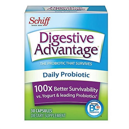 Digestive Advantage Daily Probiotic - Survives Better than 50 Billion - 30 Capsules