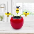 thumbnail image 7 of Solar Powered Dancing Flowers, Solar Dancing Figurines Doll, Swinging Sunflower Decor - Cute Dashboard Bobblehead for Window, Desk Decoration with Colorful Pots, for Car, Home, Red, 7 of 7