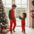 thumbnail image 6 of Family Matching Christmas Pajama Set Letter Print Long Sleeve Tops Pants Sleepwear, 6 of 8