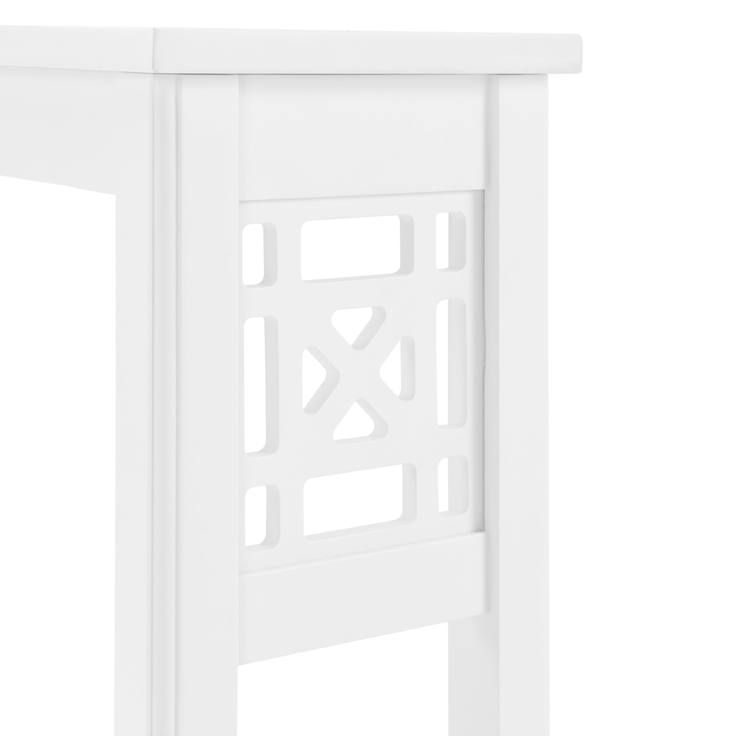 Alaterre Furniture Derby Over Toilet Storage Shelf, 27 in. W x 37 in. H, White, Space-Saving Bathroom Organizer with Fixed Shelf and Open Gridwork Design