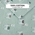 thumbnail image 4 of Regency Heights Twin XL Size Cotton Flannel Sheet Set, 3-Piece Flannel Bed Sheets Twin XL, 100% Cotton Bed Sheets Set with Deep Pocket, Seafoam Llama, 4 of 7