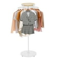 thumbnail image 5 of 55.1in Round Clothing Rack, Clothes Display Rack, Rotatable Garment Rack (White+Log Color), 5 of 13