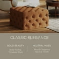 thumbnail image 2 of Maven Lane Henry Traditional Ottoman in Clay Fabric Upholstery, 2 of 6