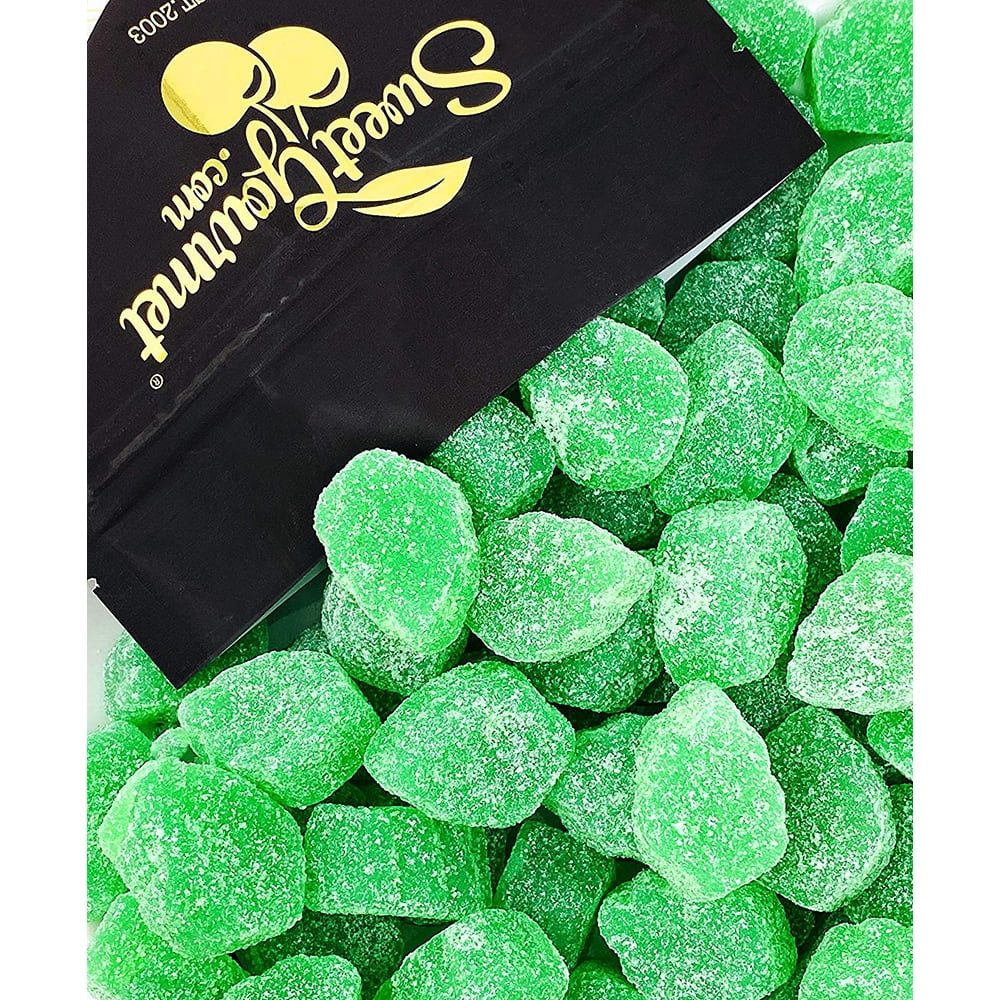 SweetGourmet Jelly Spearmint Leaves Slices Bulk Candy 2 Pounds
