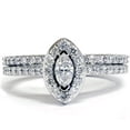 thumbnail image 1 of 7/8ct Marquise Diamond Wedding Ring Set 14K Gold, 1 of 2