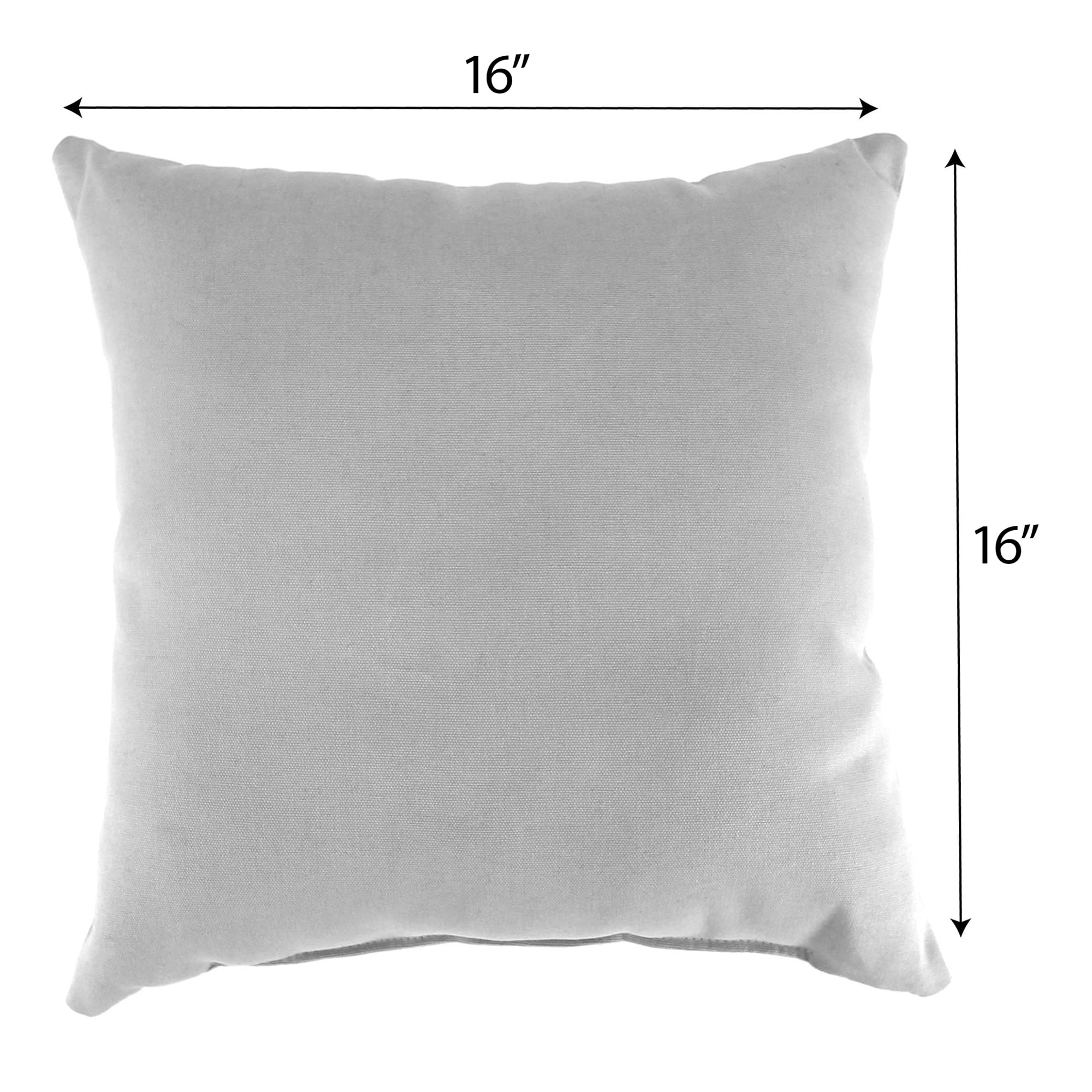 Jordan Manufacturing 16" x 16" Ecru Solid Square Tufted Decorative Throw Pillow with Fabric Button