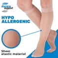 thumbnail image 3 of Calcetines de compresión transparentes de 15 a 20 mm Hg para mujeres desnudas (3 pares), 3 of 7