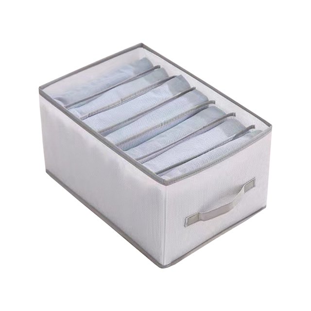 WRKEKC Clearance Gray Foldable Wardrobe Storage Box, Space-Saving Organizer for Seasonal Clothing