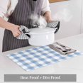 thumbnail image 6 of Placemat Set of 4 Buffalo Check Watercolor Blue Placemats for Dining Table Plaid Farmhouse Washable Table Mats for Kitchen and Party Decor Indoor & Outdoor Use, 6 of 8