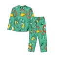 thumbnail image 2 of Disketp Pajamas Set Long Sleeve Sleepwear Womens Button Down Nightwear Pj Sets-Funny Animals In Jungle, 2 of 9