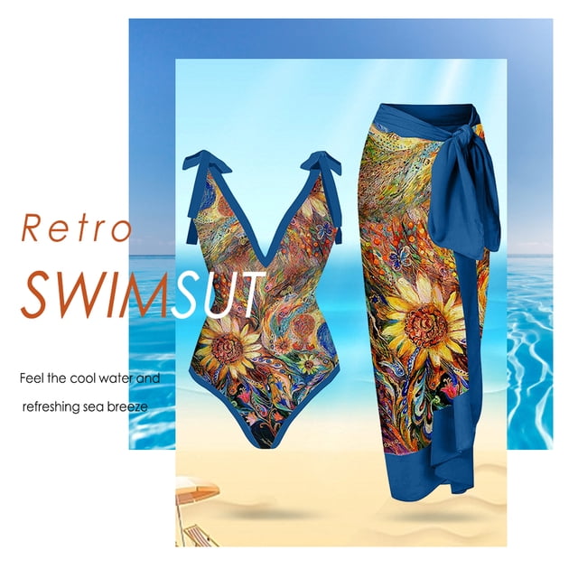 Traje De Baño Damas Traje De Baño Damas Traje De Baño De Playa Con Vestido Con Cordones De 2 Piezas Para Mujer A La Moda Para Deportes Acuáticos