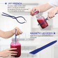 thumbnail image 4 of LEEYNEER Canning Supplies Starter Kit - 7 Pieces Stainless Steel Canning Set Tools  Steamer Rack Canning Funnel Jar Lifter Wrench  Tongs Lid Lifter/Bubble Remover Tool  for Canner/Pot  Be, 4 of 7