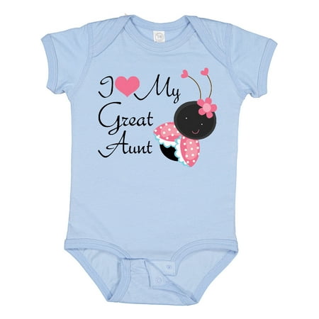 

Inktastic I Love My Great Aunt Gift Baby Girl Bodysuit