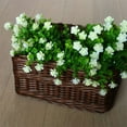 thumbnail image 2 of Zukuco Artificial Flowers Outdoor UV Resistant Fake Plastic Plants Outside Indoor Hanging Faux Greenery Shrubs Arrangement for Vase Porch Window Box Patio Wedding Home Decoration (White), 2 of 8