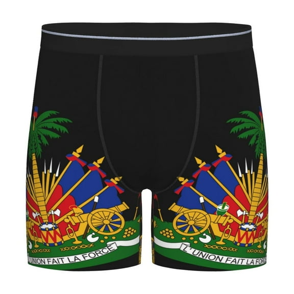 Men Haiti Coat Of Arms Boxer Briefs Moisture Wicking Funny Boxer Shorts