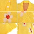 thumbnail image 4 of Women's Flower Long Sleeve Short Cardigan Casual Loose V Neck Button Knit Sweaters, 4 of 5