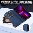 thumbnail image 4 of ZUKKASHAN For Samsung Galaxy A15 4G/5G Zipper Case 9 Card Slots with Strap Shockproof Leather Flip Wallet Handbag Zip Pocket Phone Cover Stand Folio Magnetic Shell for Samsung Galaxy A15 4G/5G, 4 of 5