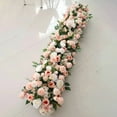 thumbnail image 4 of Rose Flower Row Decor Wedding Backdrop Arch Frame Banquet Table Runner Floral Arrangement Event Stage Props Window Display, 4 of 10