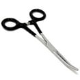 thumbnail image 2 of Stainless Steel Fishing Pliers Anglers Catch & Release Serrated Tool, Black Vinyl Grip 8" Curved, 2 of 3