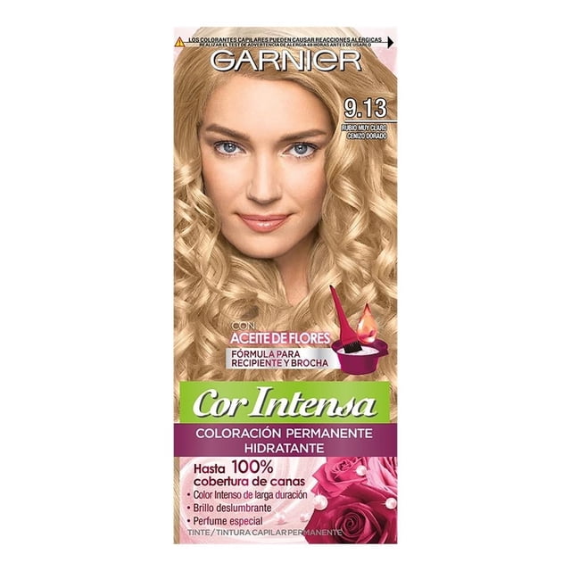 Tinte para cabello Garnier Cor Intensa 9.13 rubio muy claro ceniza dorado