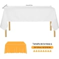 thumbnail image 2 of Manteles Desechables para Mesa Rectangular, Mantel para Mesa de Banquetes, Eventos y hogar, Tablón, Mantel de PEVA, Impermeable, Resistente al Desgaste (Blanco), 2 of 4