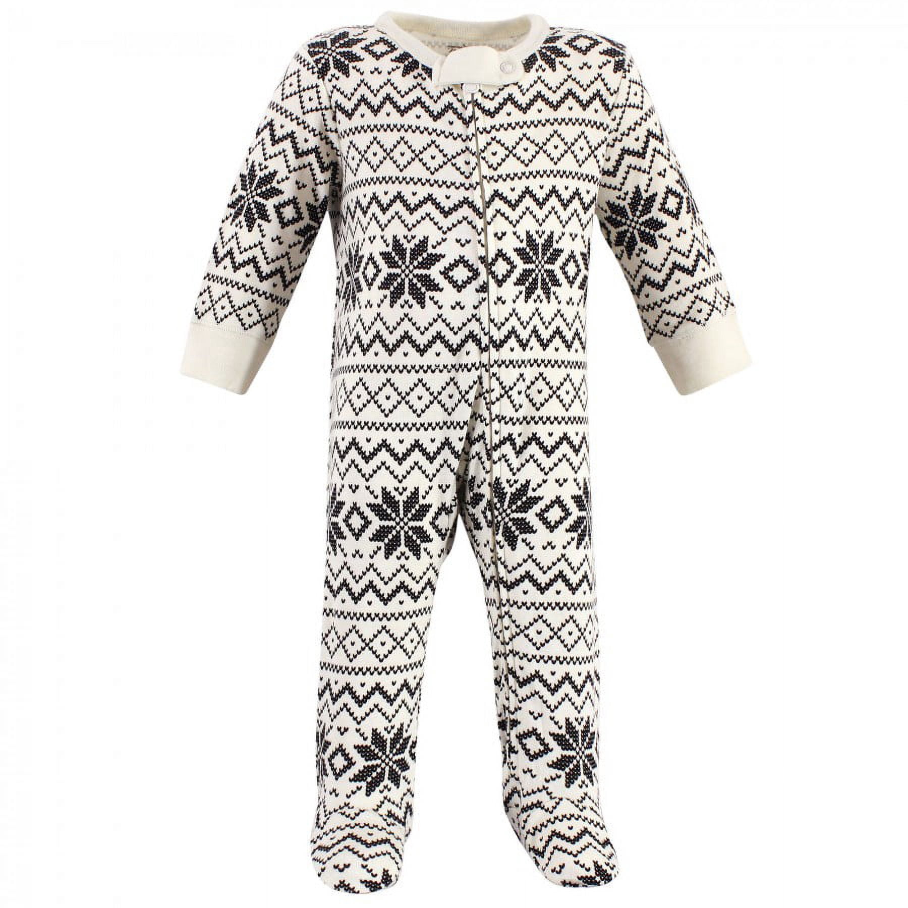 Touched by Nature Baby Organic Cotton Zipper Sleep and Play 3pk, Winter Woodland, 0-3 Months