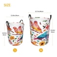 thumbnail image 3 of Fuzoiu Flowers Birds And Butterflies Print Circular Hamper,Laundry Basket with Handle,Collapsible Laundry,Dirty Clothes Storage Basket,for Bedroom Bathroom Dorm Living Room-Small, 3 of 6