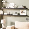 thumbnail image 2 of Ballucci 55" Floating Shelves for Wall, 2-Pack with Invisible Brackets, 6" Deep, Black, 2 of 12