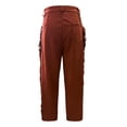 thumbnail image 4 of CONZONE Mens Western Cowboy Pants Wide Leg Tassel Suede Pants for Men Trendy Elastic Waist Funny Stage Performance Pant With Pockets, 4 of 7
