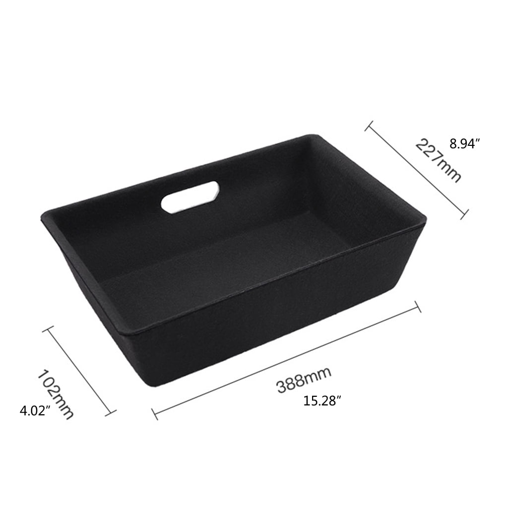 For Car Under for Seat Storage Tray Shockproof Flocking Automobile Interior Under for Seat Organizer