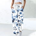 thumbnail image 2 of Birdeem Women Loose Casual Printed Pocket Drawstring Pants, 2 of 5