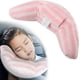 thumbnail image 3 of Rosa, Cojín para automóvil para niños - Cojín adaptador para niños para automóvil Almohada para el cuello Descanso Hombreras para automóvil Protector de cinturón de seguridad extraíble Lavable y práct, 3 of 5