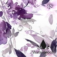 thumbnail image 4 of Small Stall Shower Curtain 36 x 72 Inch, Half Narrow Watercolor Floral Fabric Shower Curtain, Modern Abstract Purple Flower Bathroom Shower Curtain Set with Hooks, 4 of 6