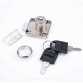 thumbnail image 2 of 2 Pieces White Latch Push Lock Zinc Alloy Desk Drawer Lock Cylinder Cabinet Lock Use for Cabinets Drawers Mailboxes, 2 of 5