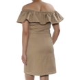 thumbnail image 2 of 1.STATE Womens Flounce Off-Shoulder Dress, Beige, 4, 2 of 2