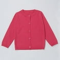 thumbnail image 4 of Girls' Cardigan Sweater Long Sleeve Button Down Knit Sweater with Pockets School Uniform Outerwear 4-13 Years Watermelon Red 3, 4 of 8