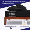 thumbnail image 4 of JS Sanders Universal AFT Berth 3 Piece 100% Egyptian Cotton 800TC V Berth Bedding Fits mattresses up to 8” Depth Durable & Easy Washable - Great Gift for Boaters Black, 4 of 8