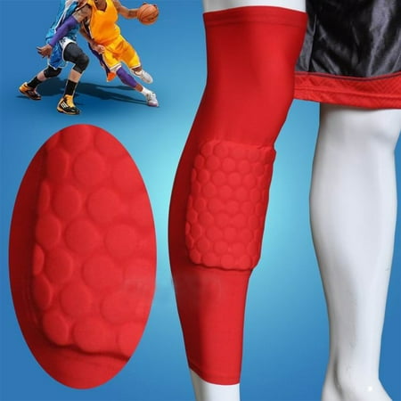 AGPtEK Strengthen Kneepad Honeycomb Pad Crashproof Antislip Basketball Leg Knee Long Sleeve Protective (Best Way To Strengthen Lungs)