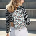 thumbnail image 2 of Easygd Disco Ball Cherry With Bow Canvas Backpack: Stylish, Lightweight, and Versatile with Large Capacity and Adjustable Straps –, 2 of 7