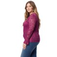 thumbnail image 5 of Jessica Simpson Women's and Women's Plus Sarah Lace Mesh Top, Sizes XS-4X, 5 of 5