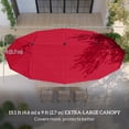 thumbnail image 4 of Outsunny Parasol de Patio Extérieur 15 Pieds, Rouge Vin, 4 of 10