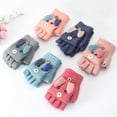 thumbnail image 3 of Unisex Warm Soft Winter Knit Gloves for Kids Boys Girls Glove with Cartoon Dog 5-10 Year, 3 of 3