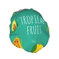 thumbnail image 2 of Disketp Tropical Fruit Shower Caps,Reusable Shower Cap For Women, Double Layer Waterproof Hair Cap, Large Size For All Hair Lengths,For Girls Spa Home Salon Use, 2 of 9