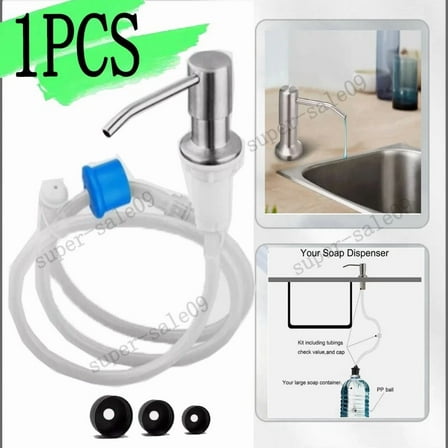 360°Sink Soap Dispenser Kitchen Stainless Steel Hand Liquid Pump Bottle Tube.Kit